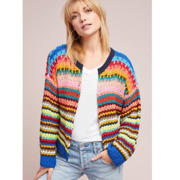 Anthropologie Moth Betty Crochet Knit 